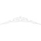 Ekena Millwork Pitch Baile Architectural Grade PVC Gable Pediment, 60"W x 12 1/2"H x 1"P (5/12) GPP060X013X100BAI - alternate 2